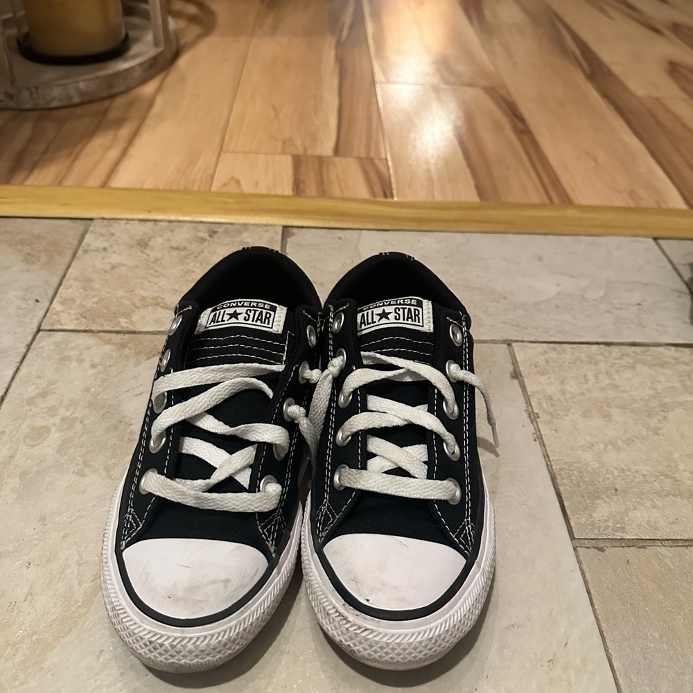 Black slip on converse for kids